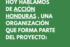 HOY HABLAMOS DE ACCIÓN HONDURAS , UNA ORGANIZACIÓN QUE FORMA PARTE DEL PROYECTO:  RECARGA - FASE 1