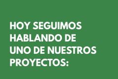 HOY SEGUIMOS HABLANDO DE UNO DE NUESTROS PROYECTOS:   RECARGA - FASE 1