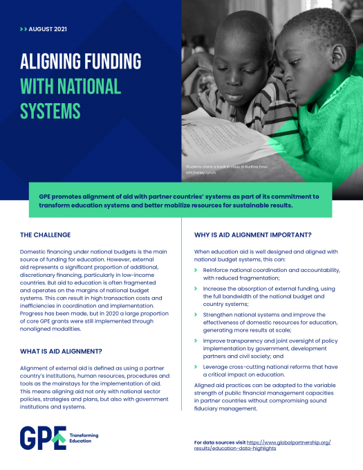 2021-08-gpe-factsheet-aligning-funding-national-systems